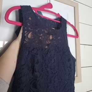 Navy blue j crew lace dress